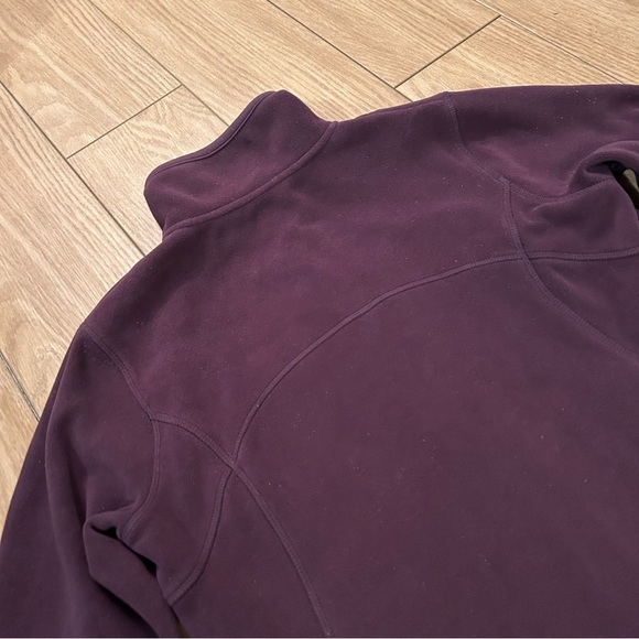 Mondetta Cozy Plum Full-Length Mock Neck Full Zip Fleece Sweater Jacket - Small - Picture 6 of 9